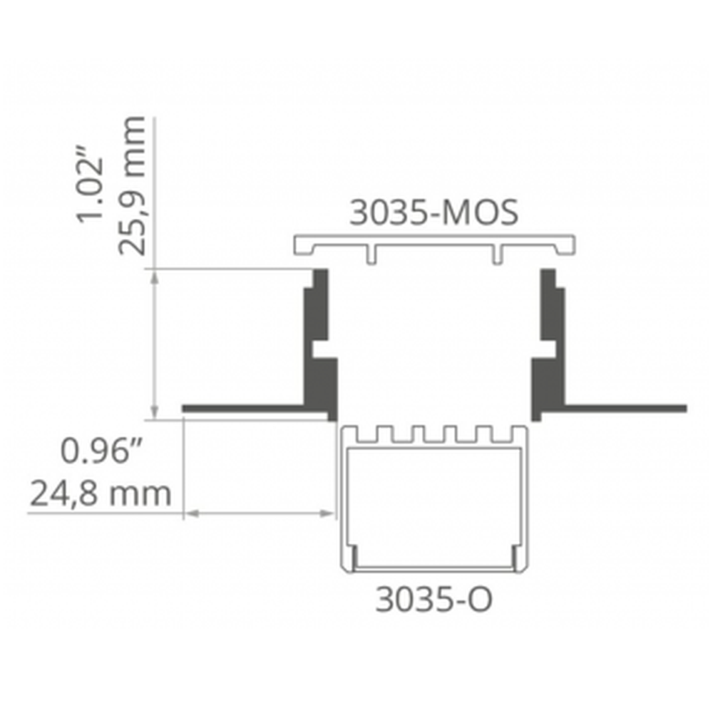 LED-Aluprofil 3035-KR-KOZE