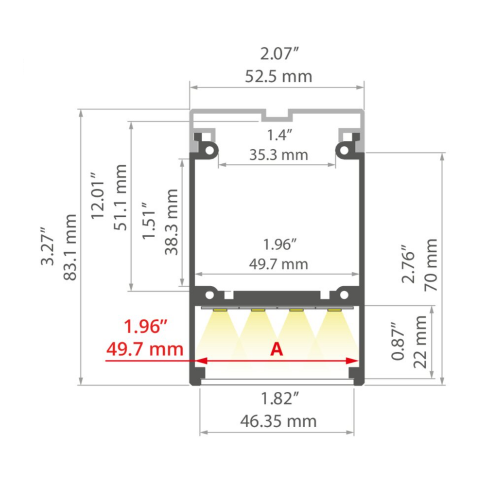 LED-Aluprofil GLADES