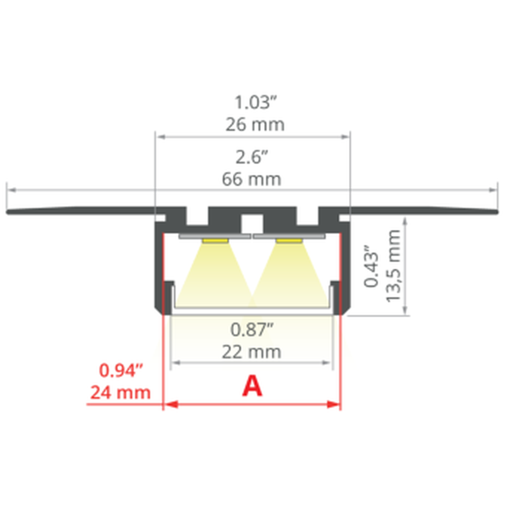 LED-Aluprofil GIZA-LL-T