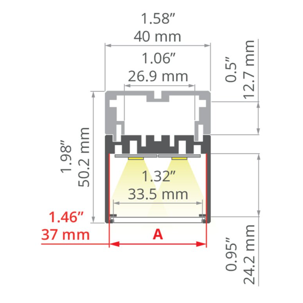 LED-Aluprofil 4050