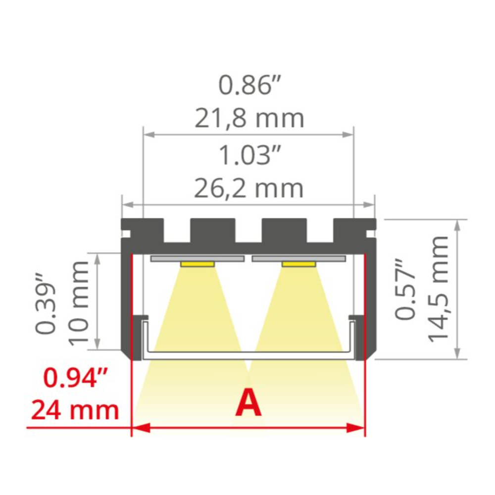 LED-Aluprofil GIZA-LL