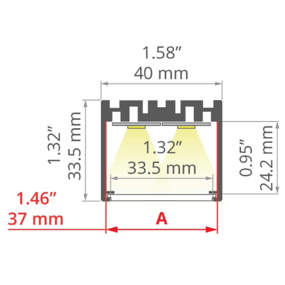 LED-Aluprofil 4050-O