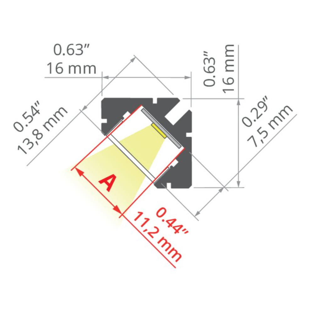 LED-Aluprofil 45-16