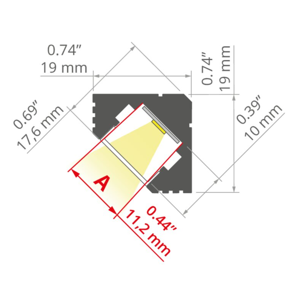 LED-Aluprofil 45-ALU